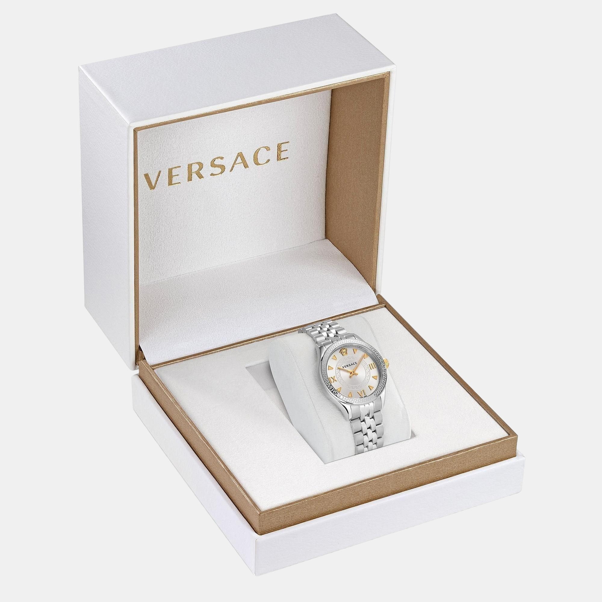 Women Quartz White Dial Analog Stainless Steel Watch VE2S00322