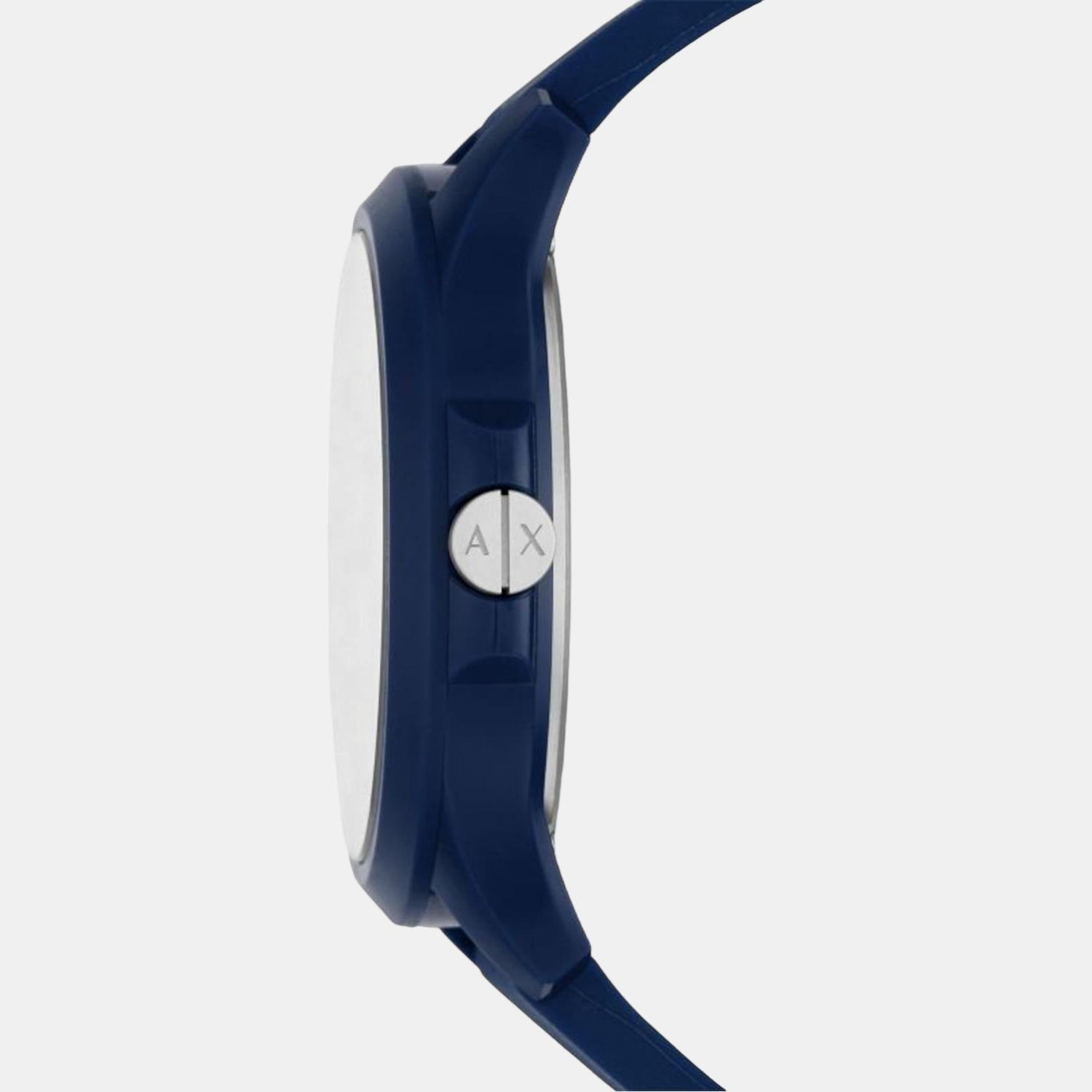 Armani Exchange Men Round Blue watch