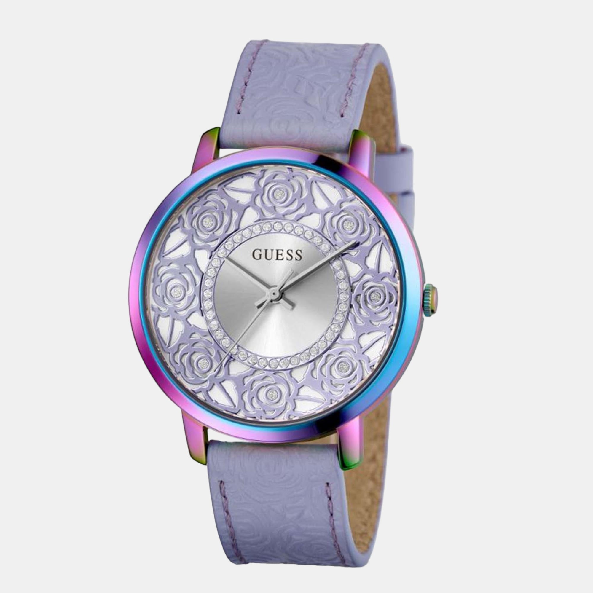 Guess Trend Women Quartz Blue Dial Analog Leather Watch GW0529L4