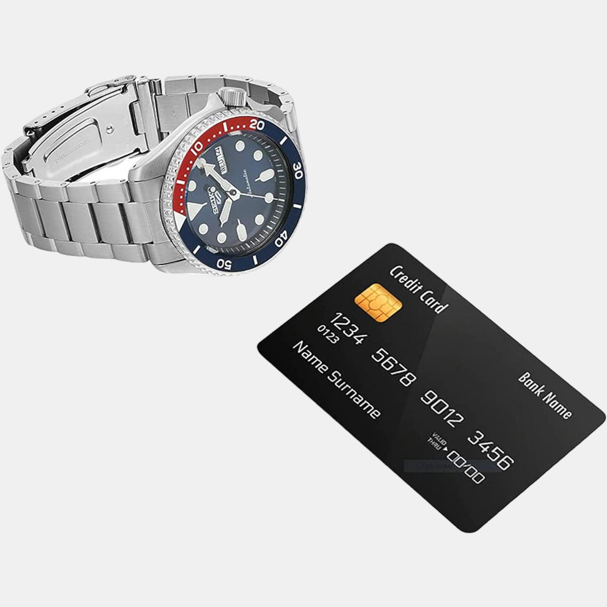 Seiko Stainless Steel Blue watch