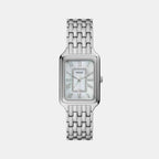 Fossil Rectangular Silver Analog watch