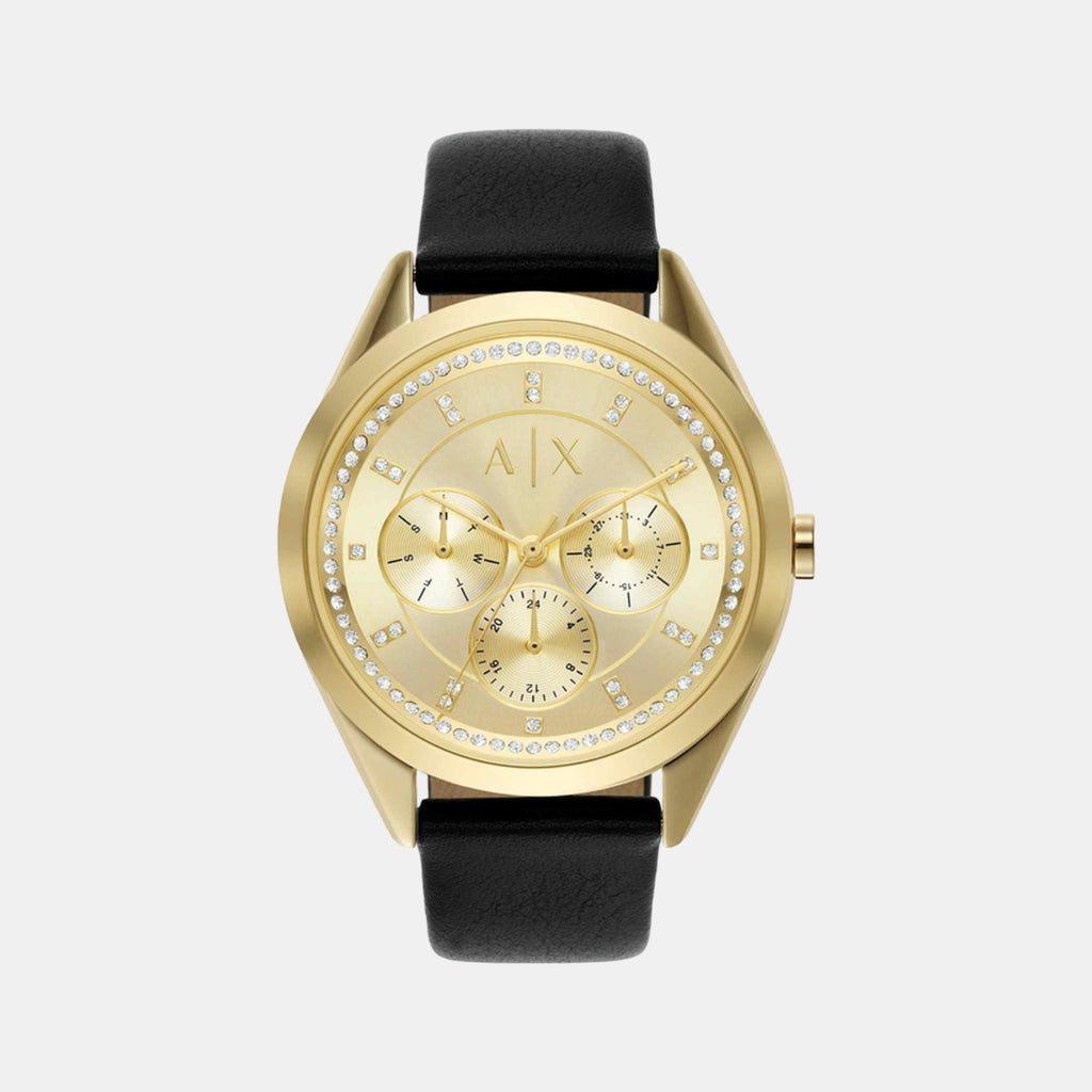 Armani Exchange Round Gold Chronograph watch
