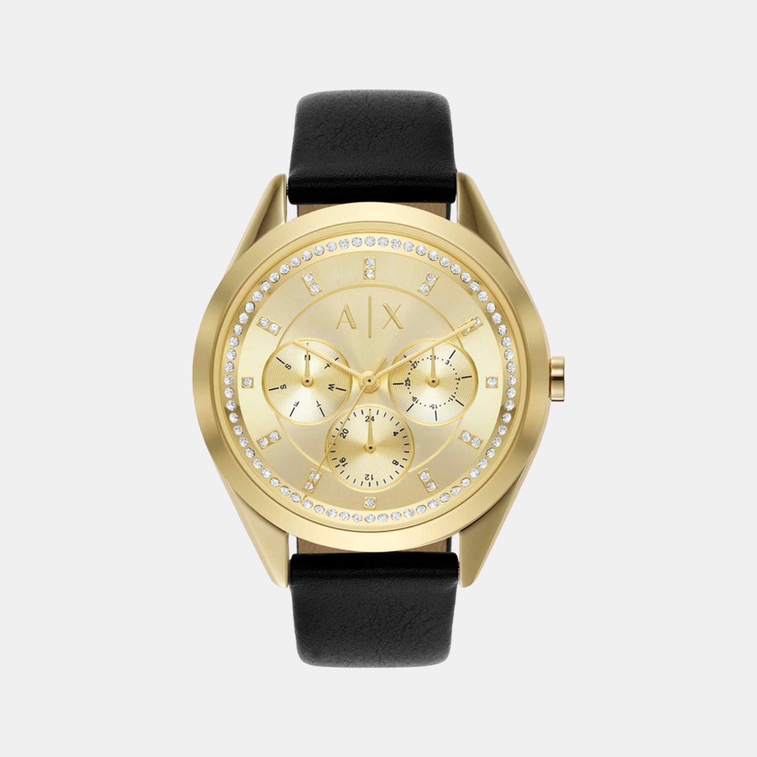 Armani Exchange Round Gold Chronograph watch