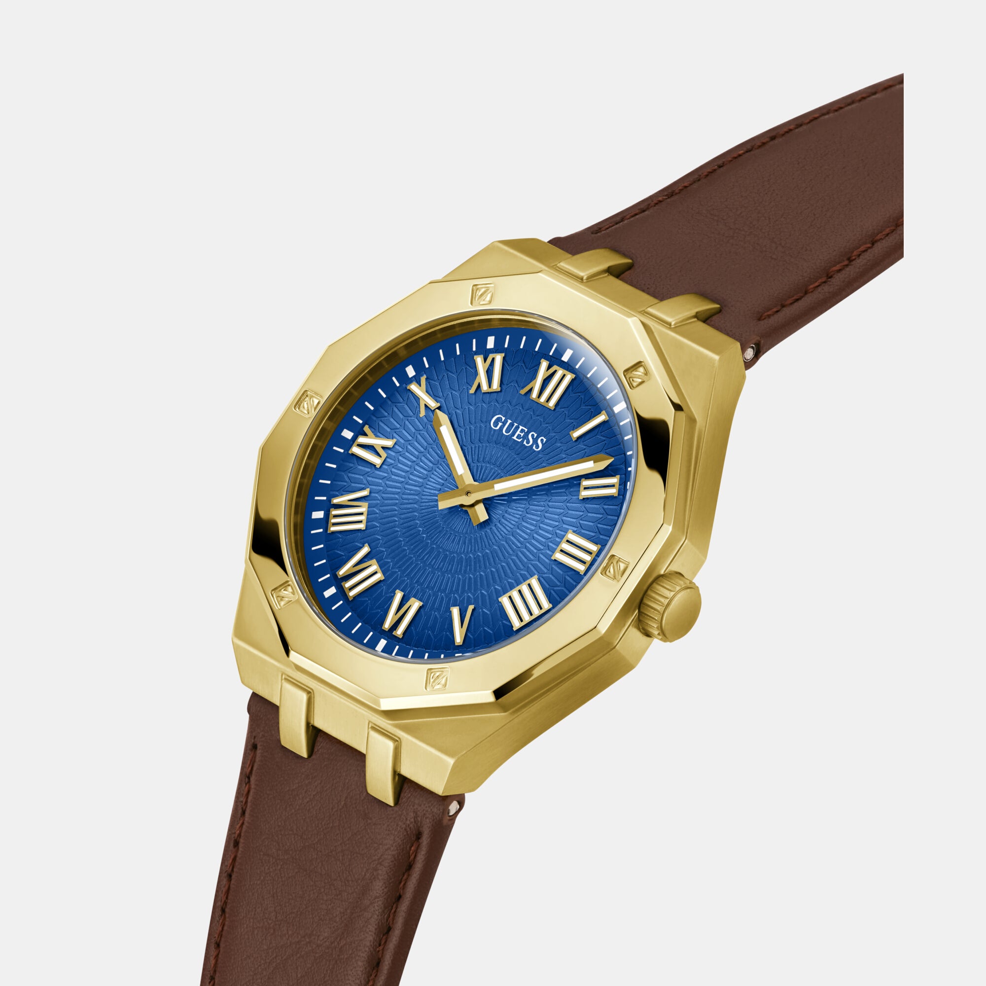Guess Men Round Blue watch