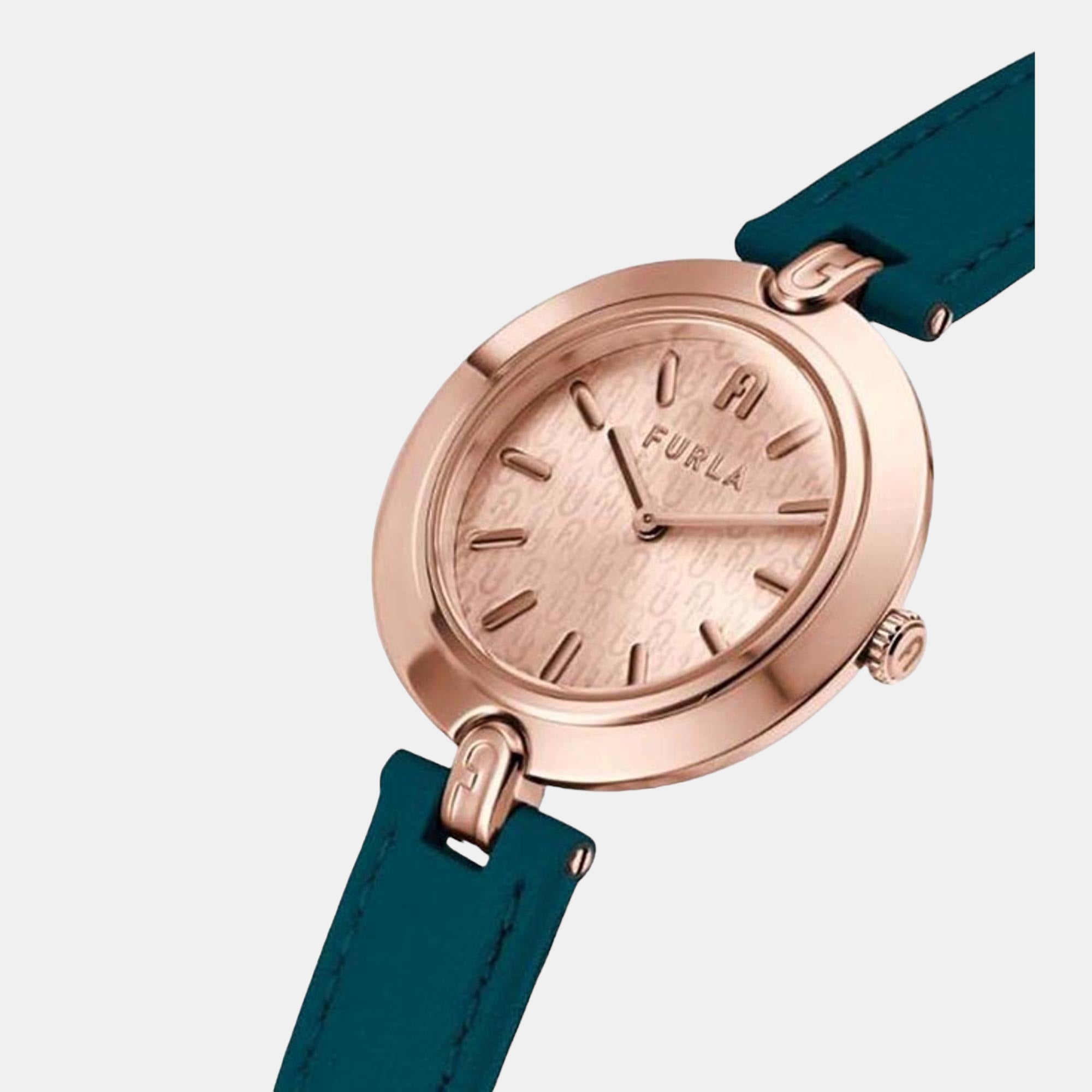 Furla Heritage Women Quartz Rose Gold Dial Analog Leather Watch WW00002008L3