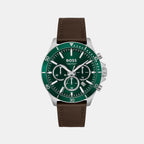 Boss Round Green Chronograph watch