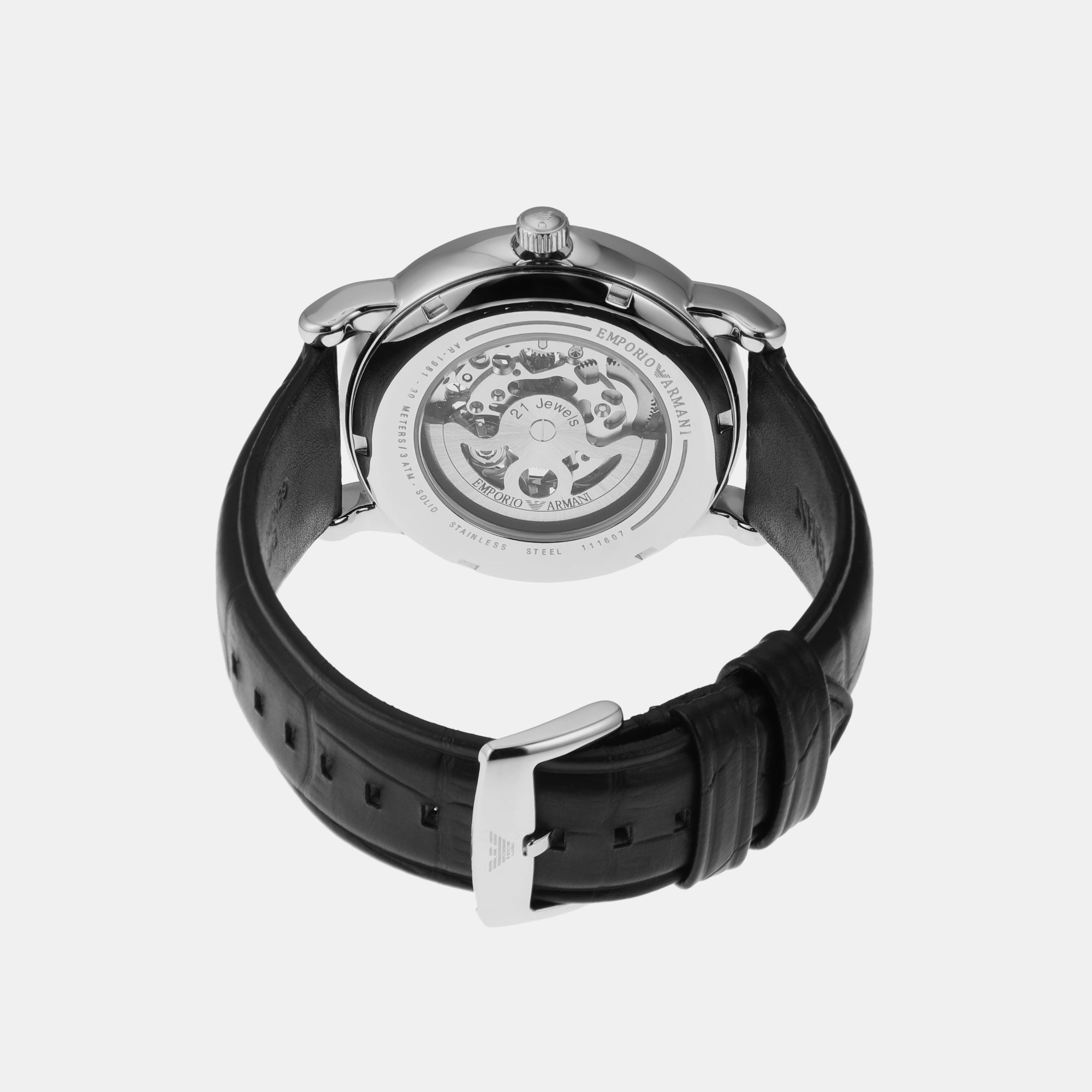 Emporio Armani Leather Grey watch