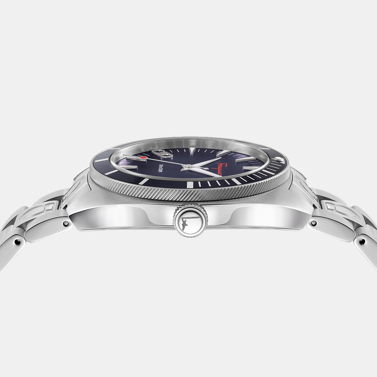 Ferragamo Men Round Blue watch
