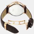 Tradition Men Quartz Silver Dial Multi-Function Leather Watch T0636393603700