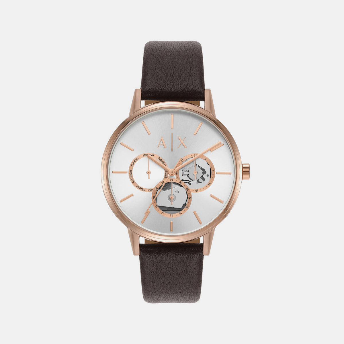 Armani Exchange Round Silver Chronograph watch