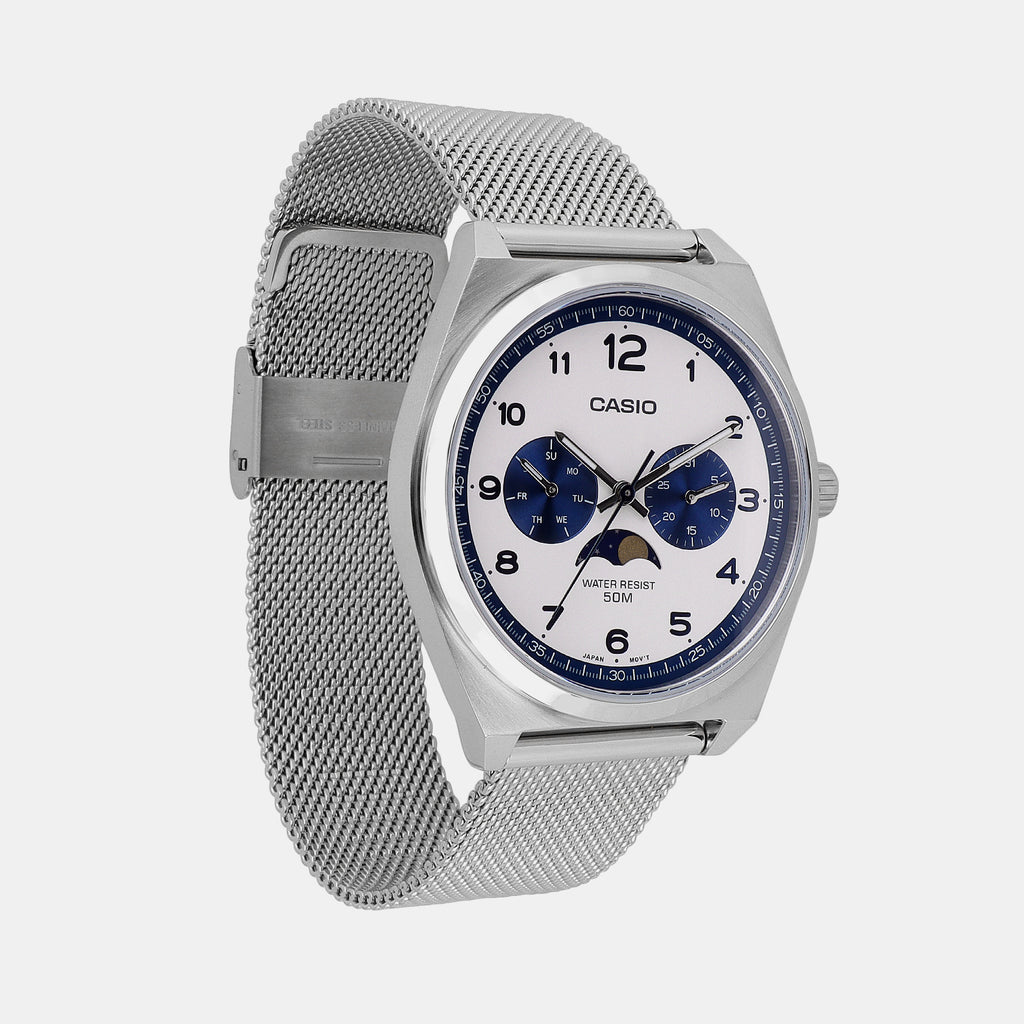 Casio Men Round White watch