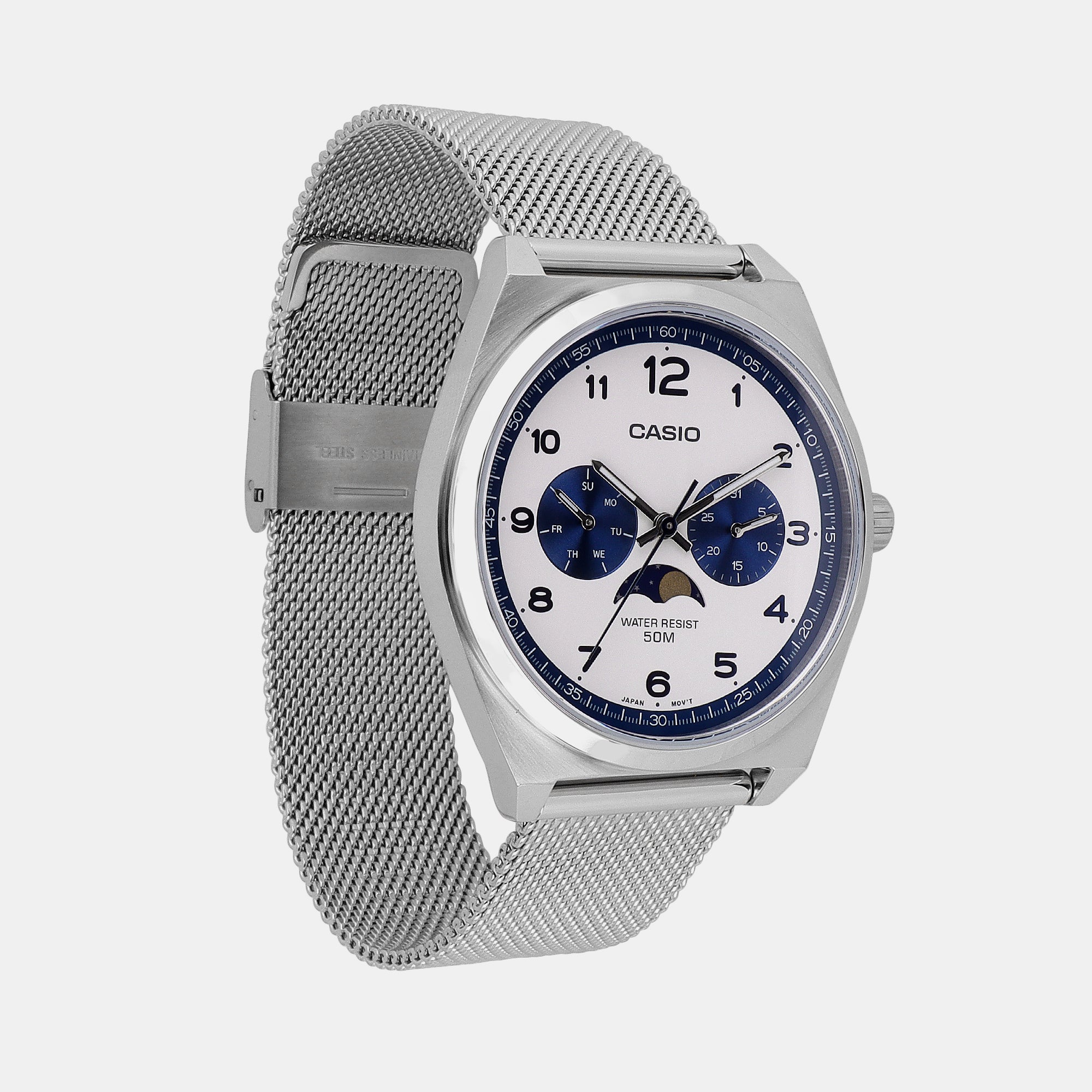 Casio Men Round White watch