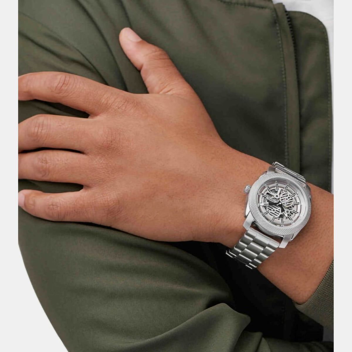 Fossil Men Round Silver watch