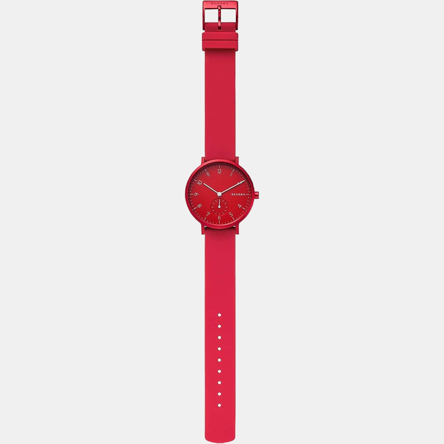 Women's Red Analog Silicon Watch SKW2765