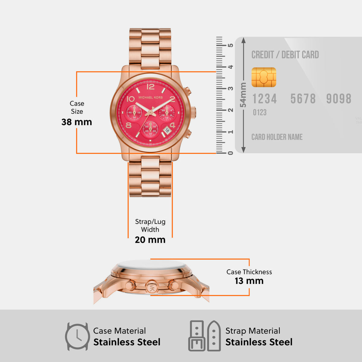 Michael Kors Stainless Steel Round watch