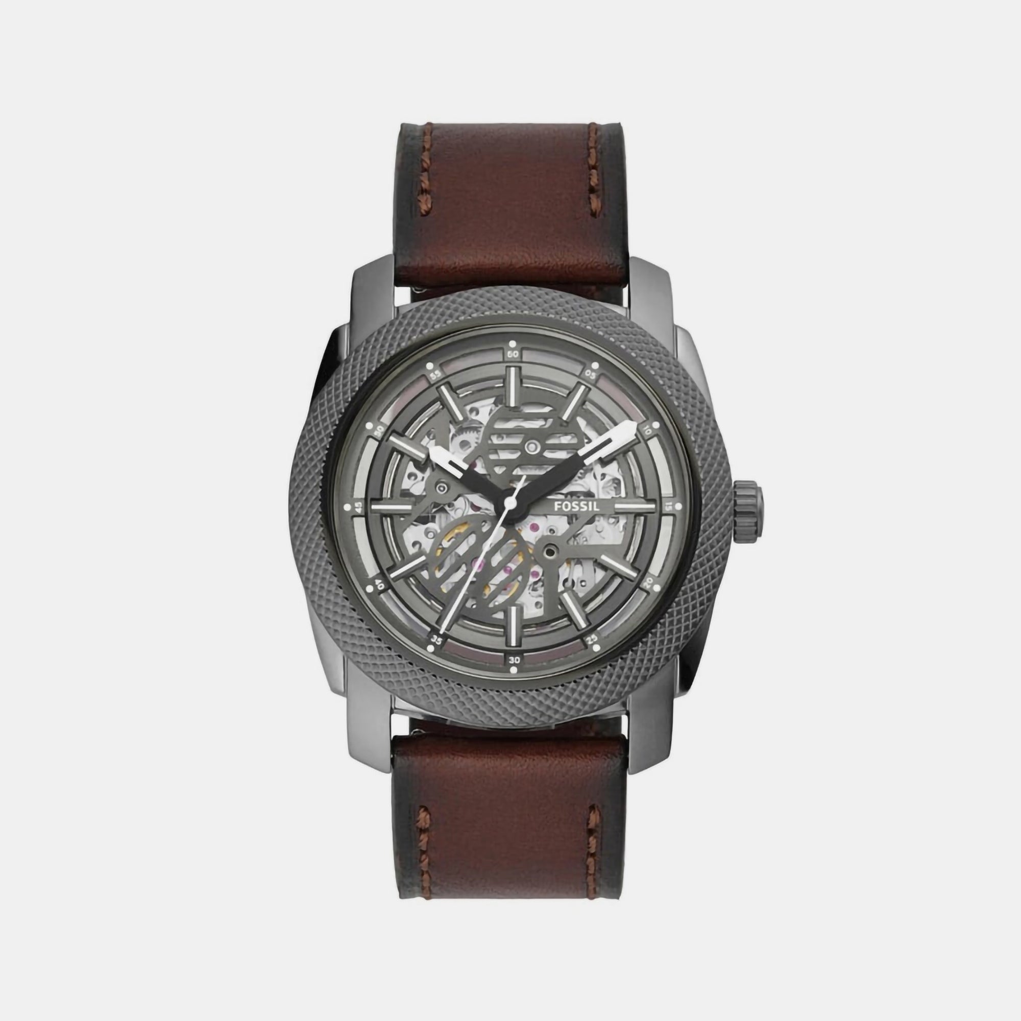 Fossil Men s Automatic Brown Leather Watch Just In Time