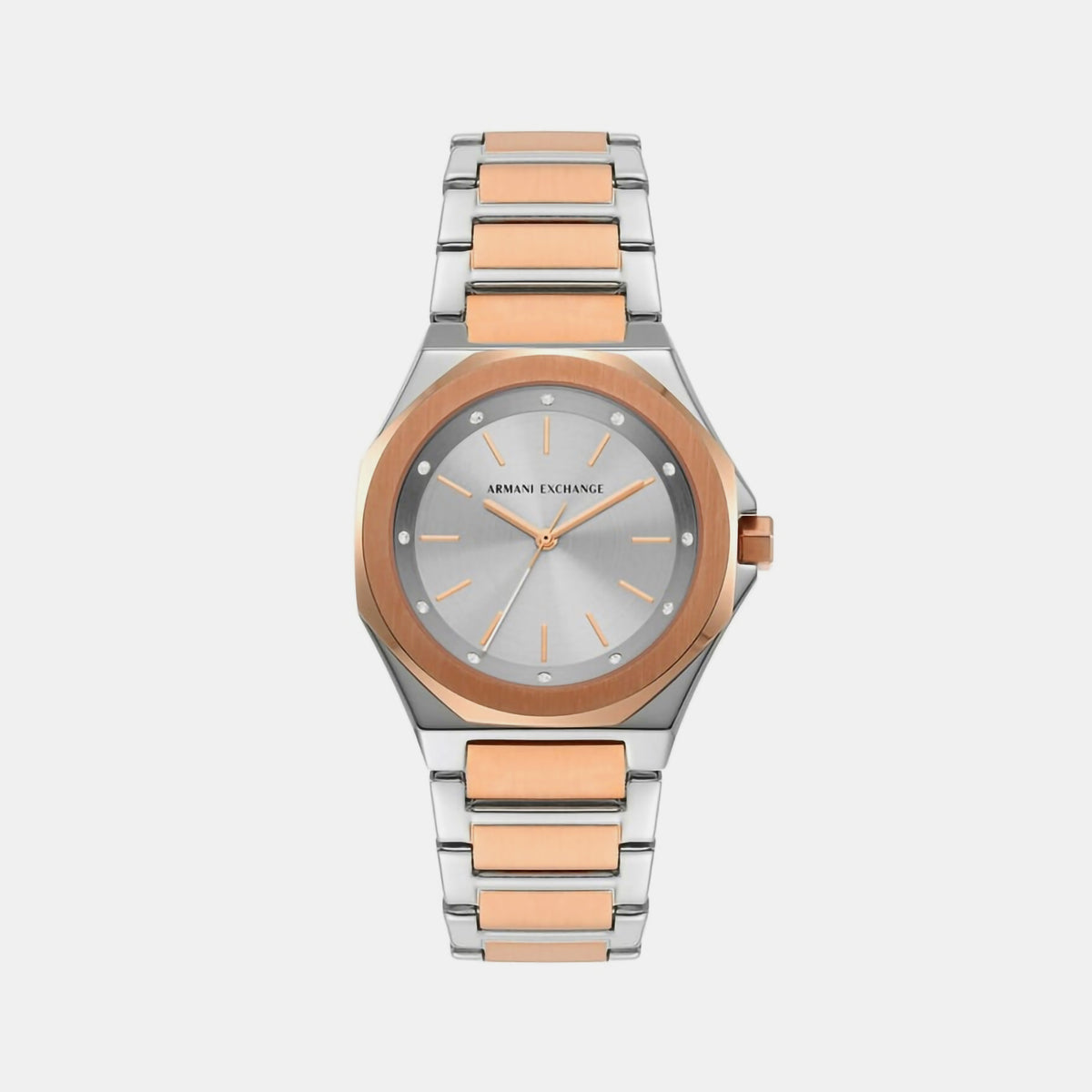 Armani Exchange Round Silver Analog watch