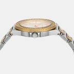 Lennox Women Quartz Silver Dial Analog Stainless Steel Watch MK7338