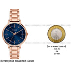 Classics Women Quartz Blue Dial Analog Brass Watch TWEL15804