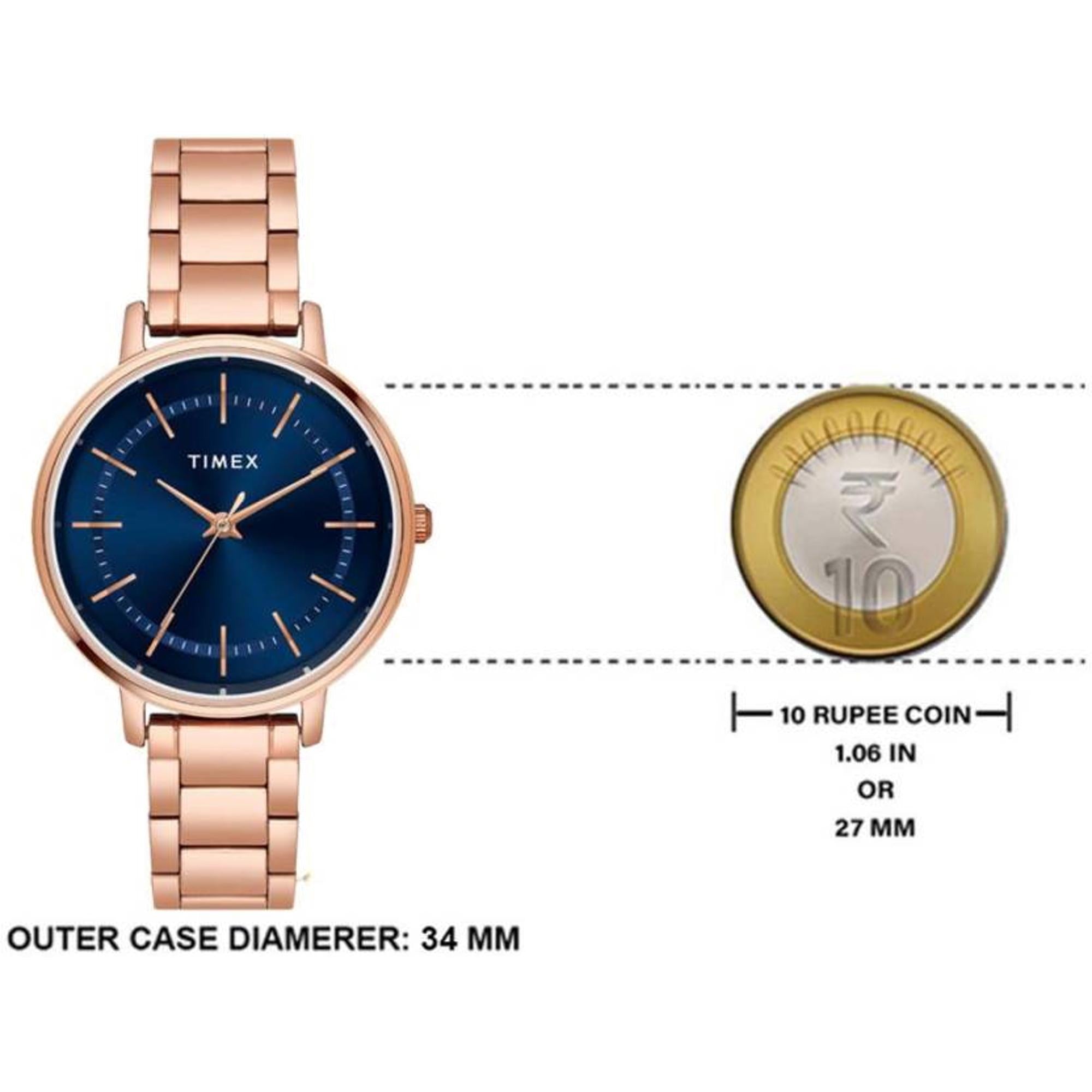 Classics Women Quartz Blue Dial Analog Brass Watch TWEL15804