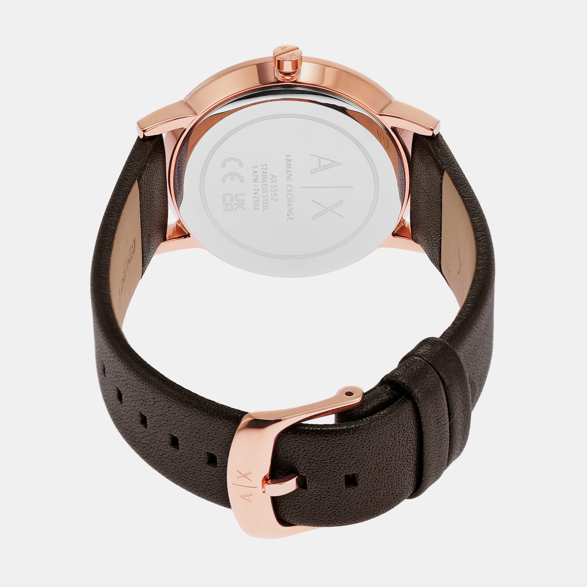 Armani Exchange Leather Silver watch