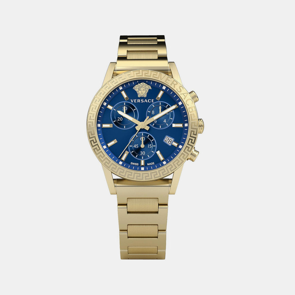 Versace Round Blue Chronograph watch