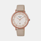 Casio Round White Analog watch