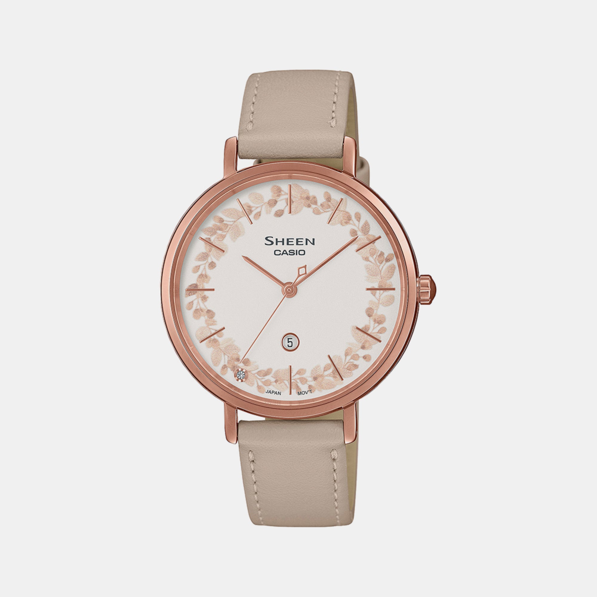 Casio Round White Analog watch