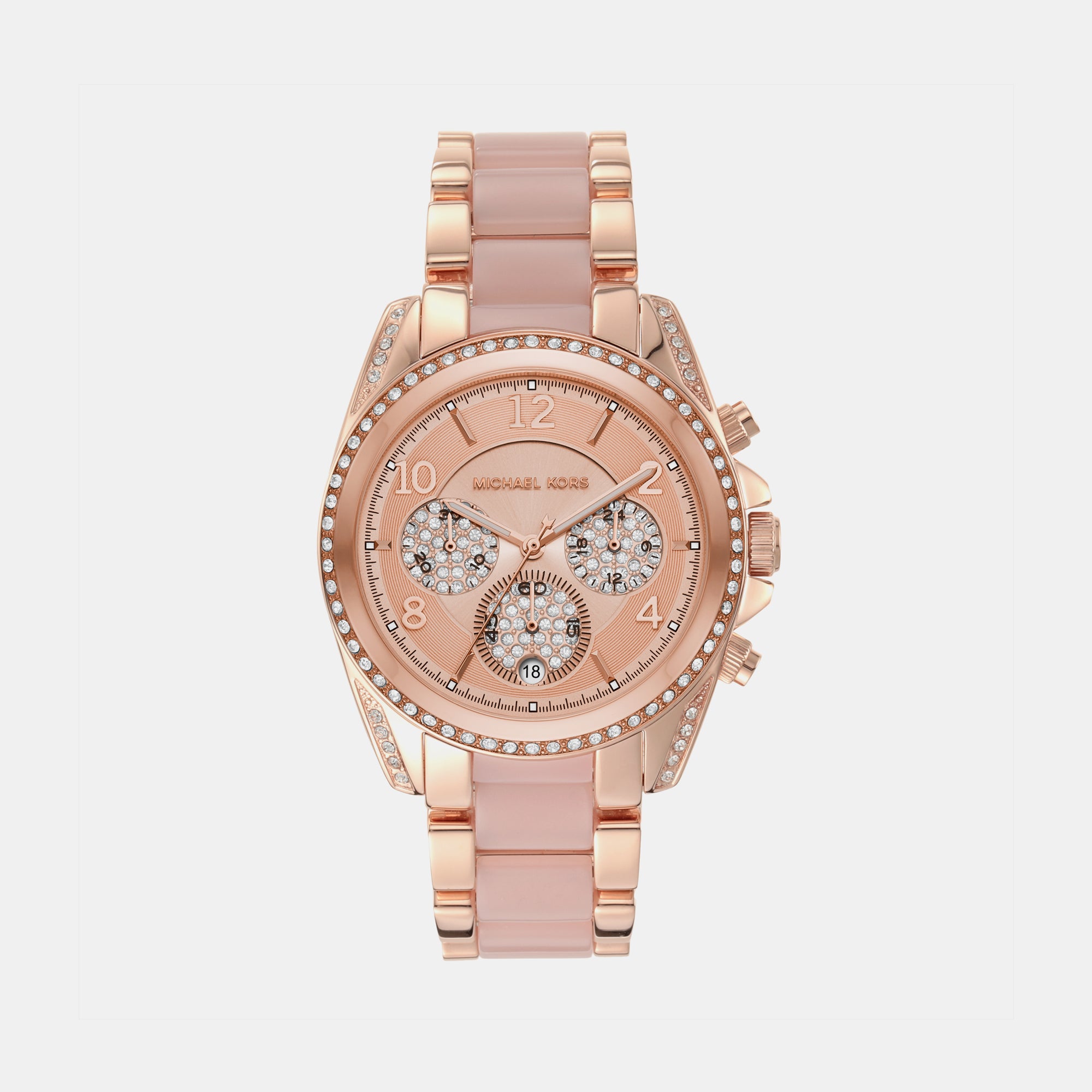Michael Kors Round Rose Gold Chronograph watch