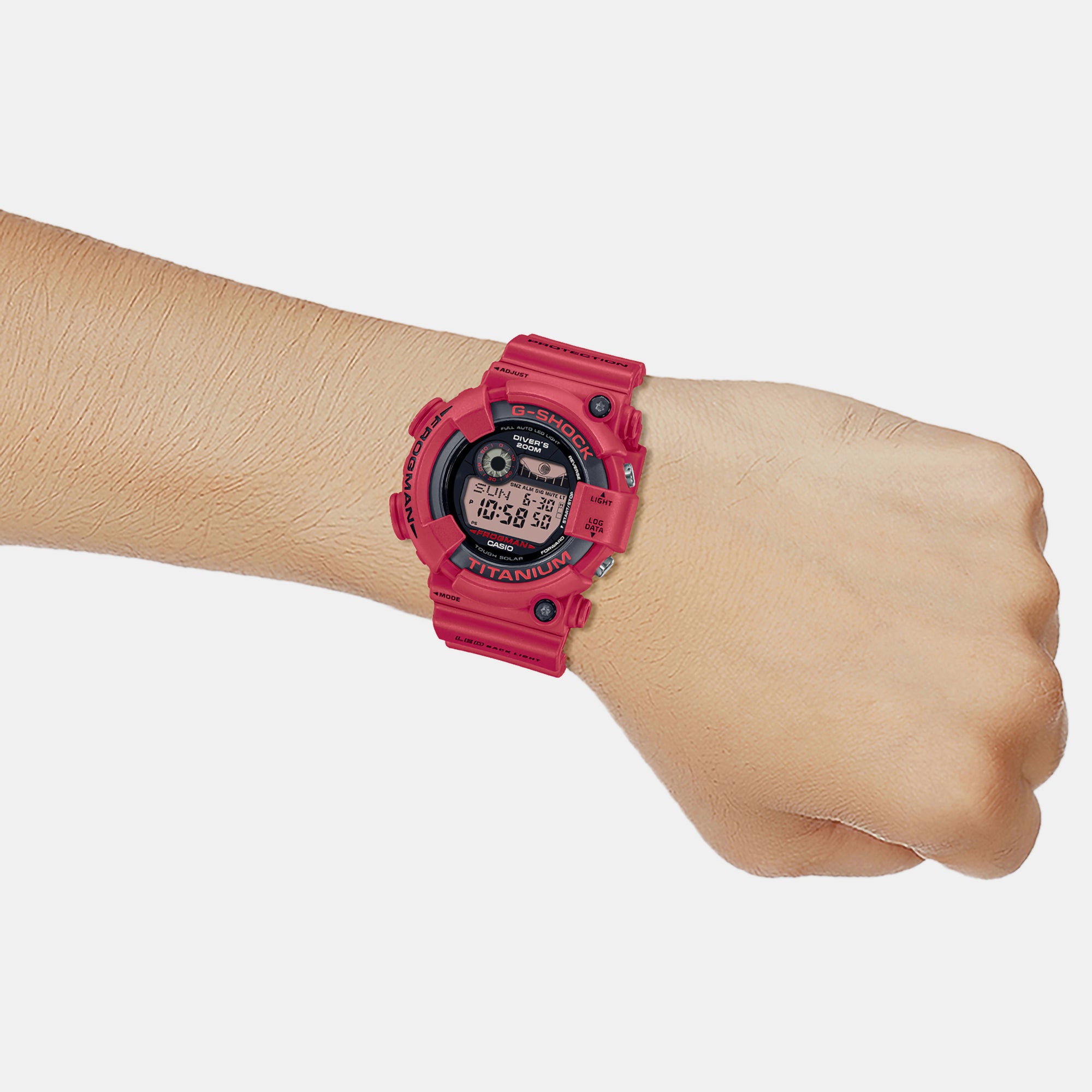 Casio 52 mm Red Solar watch