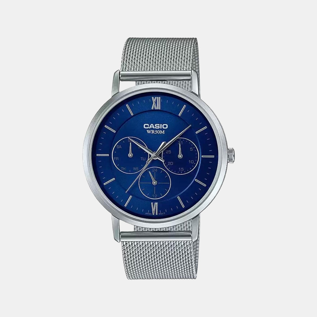 Casio Round Blue Chronograph watch