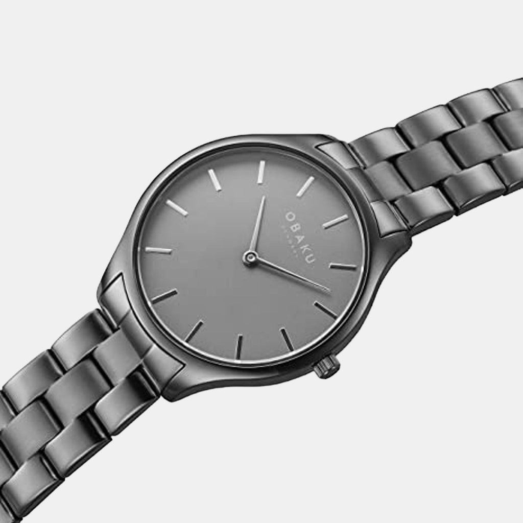 Tang Lille Ash Men Quartz Black Dial Analog Stainless Steel Watch V260LXUUSU