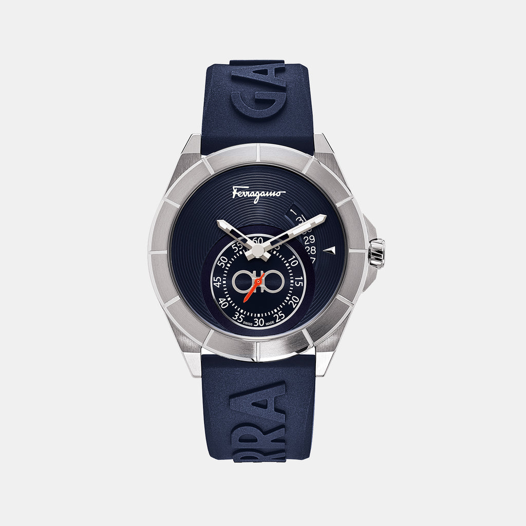 Ferragamo Round Blue Analog watch
