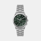 Emporio Armani Round Green Chronograph watch