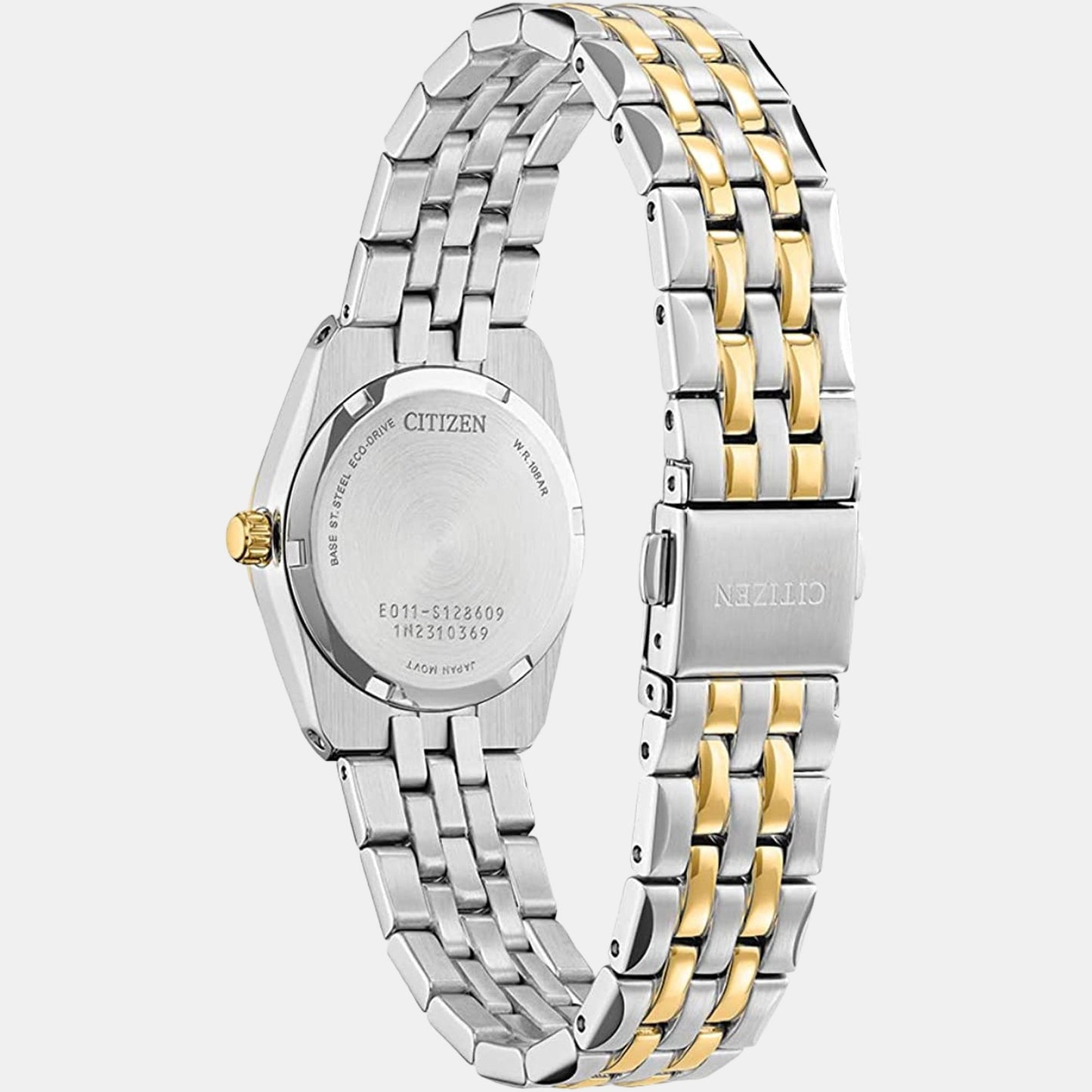 Female Analog Stainless Steel Eco-Drive Watch EW2299-50A