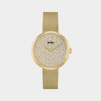 Boss Round Gold Analog watch