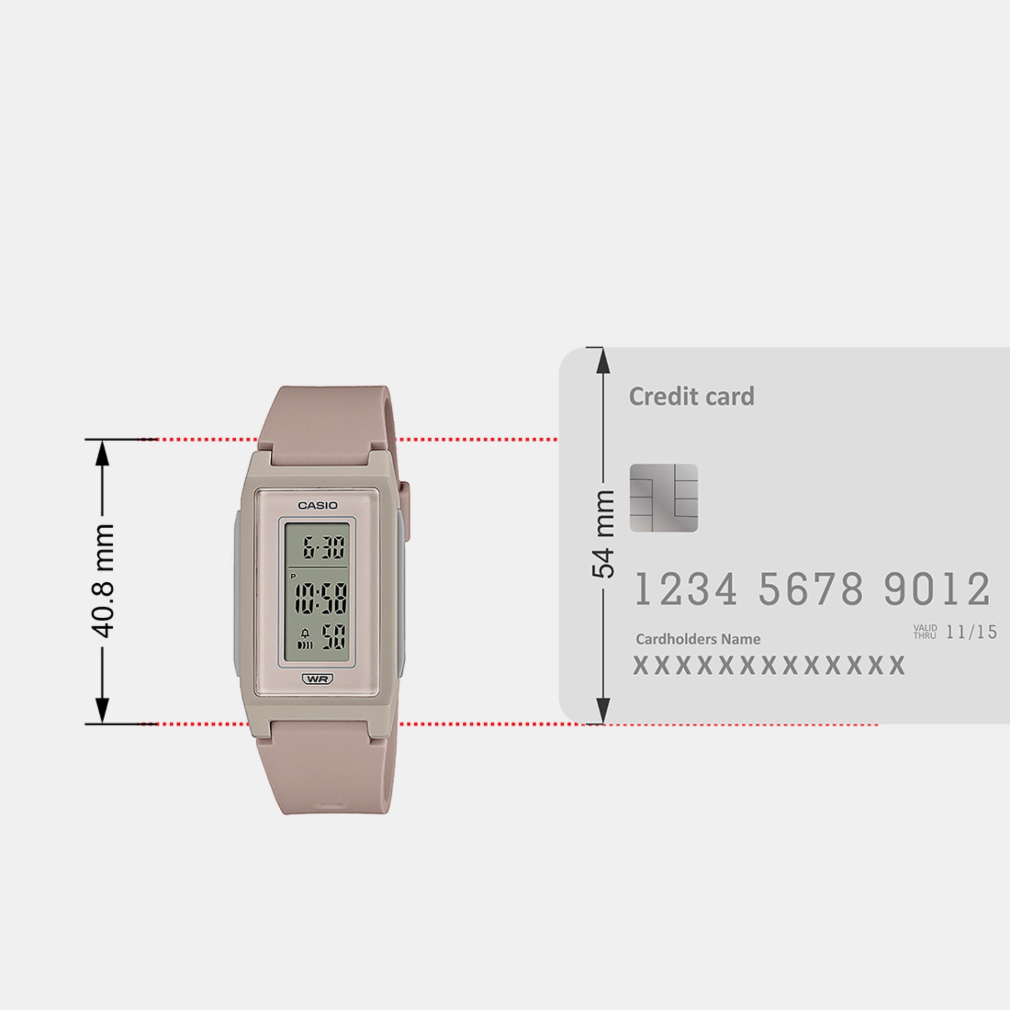 Casio Rectangular Quartz Digital Women watch