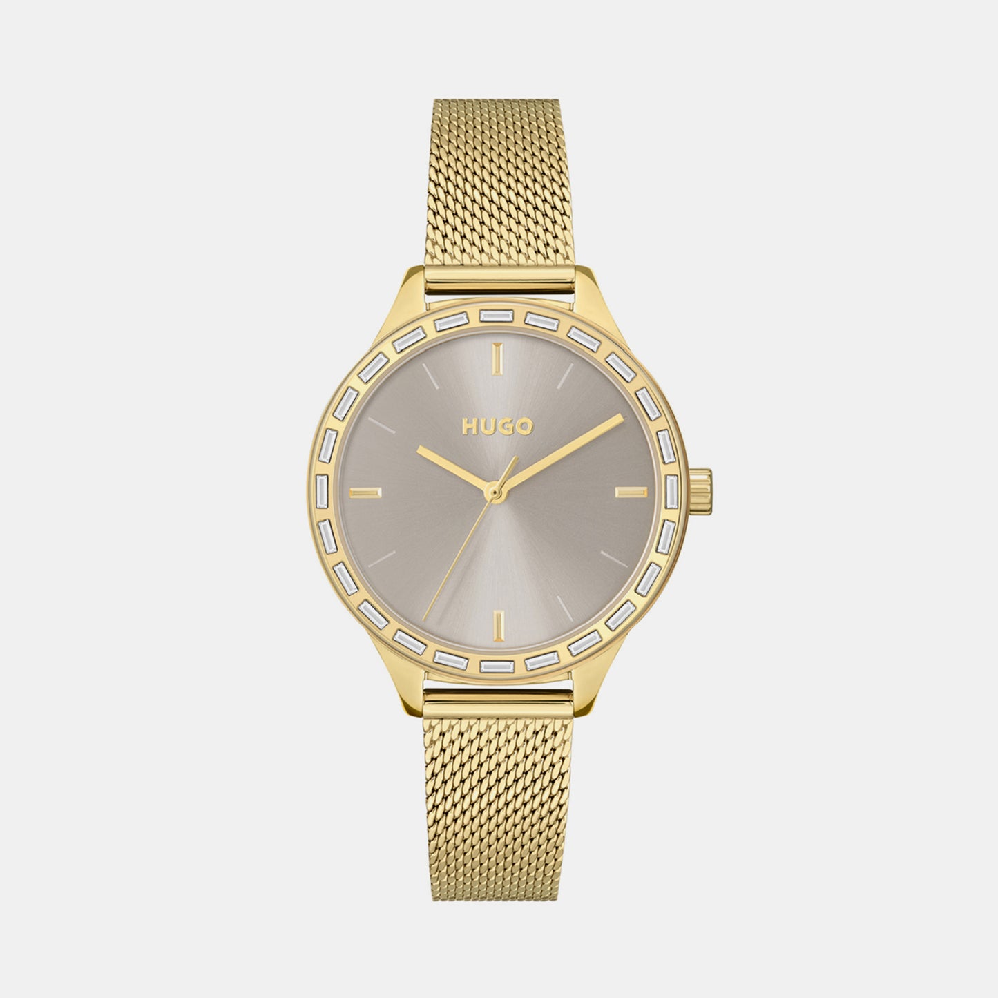 Flash Female Grey Analog Mesh Watch 1540116