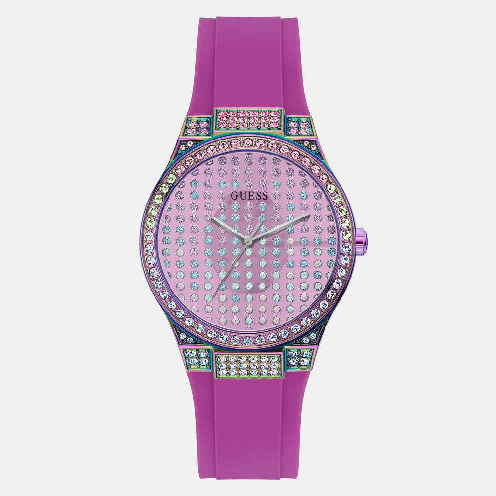Guess Round Clear Analog watch