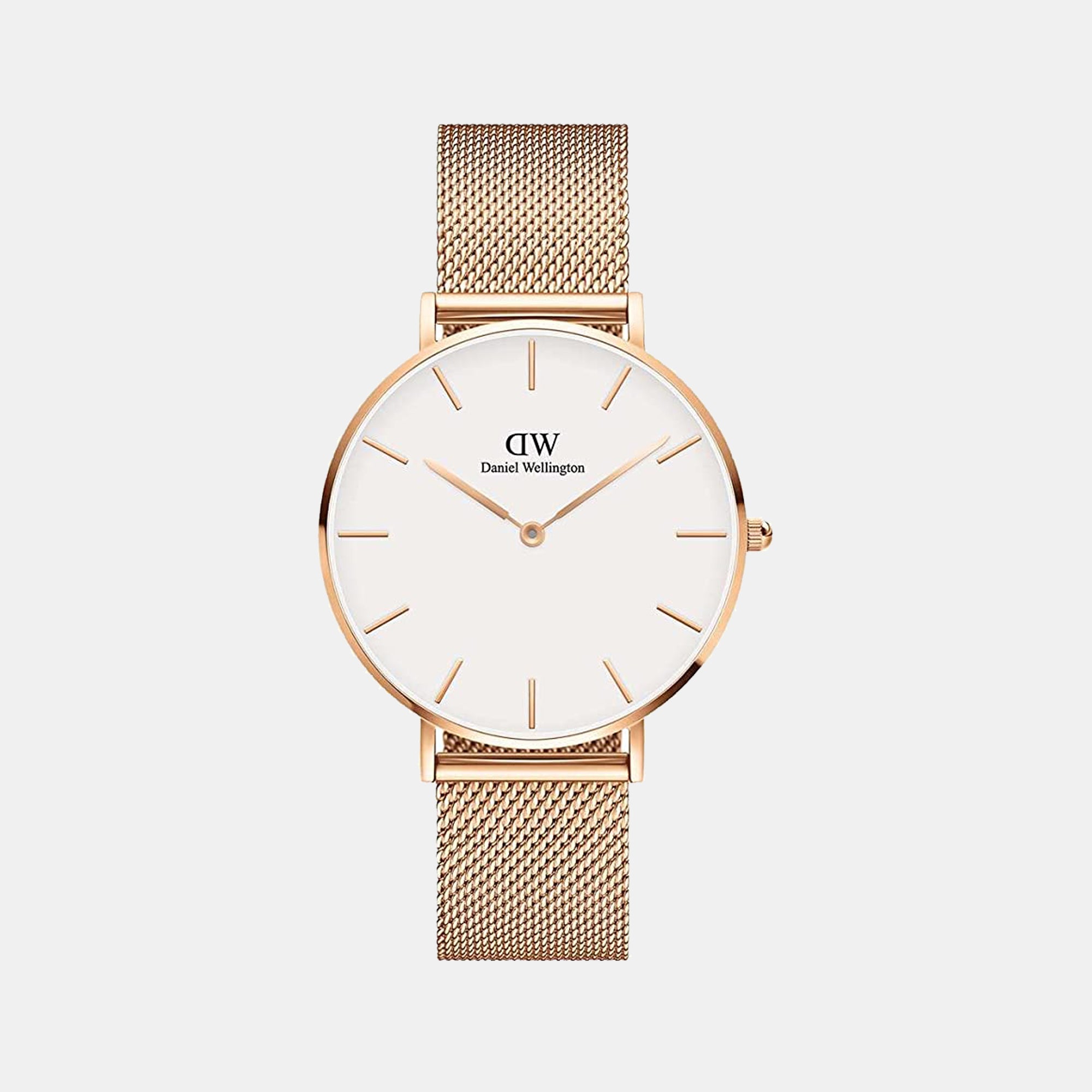 Petite 5-Link - Women's gold watch with white dial| DW