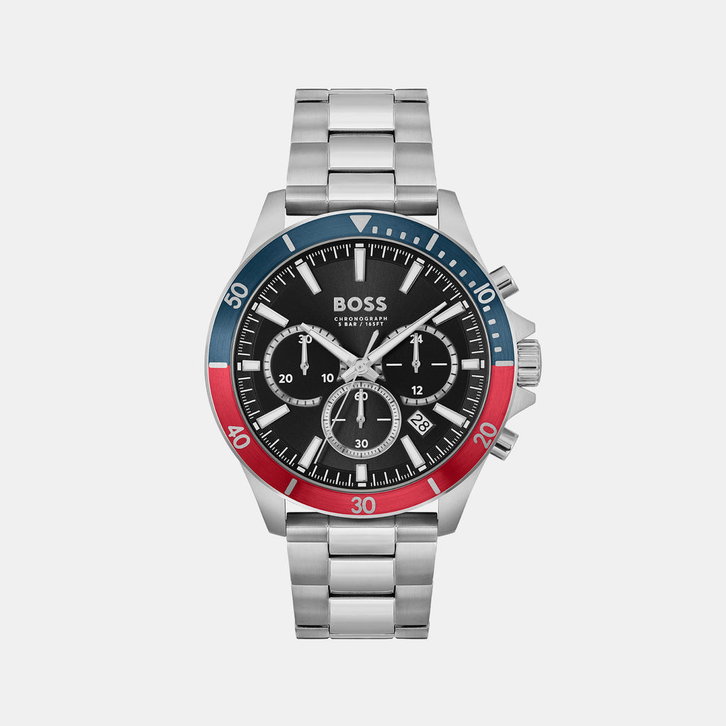 Boss Round Black Chronograph watch