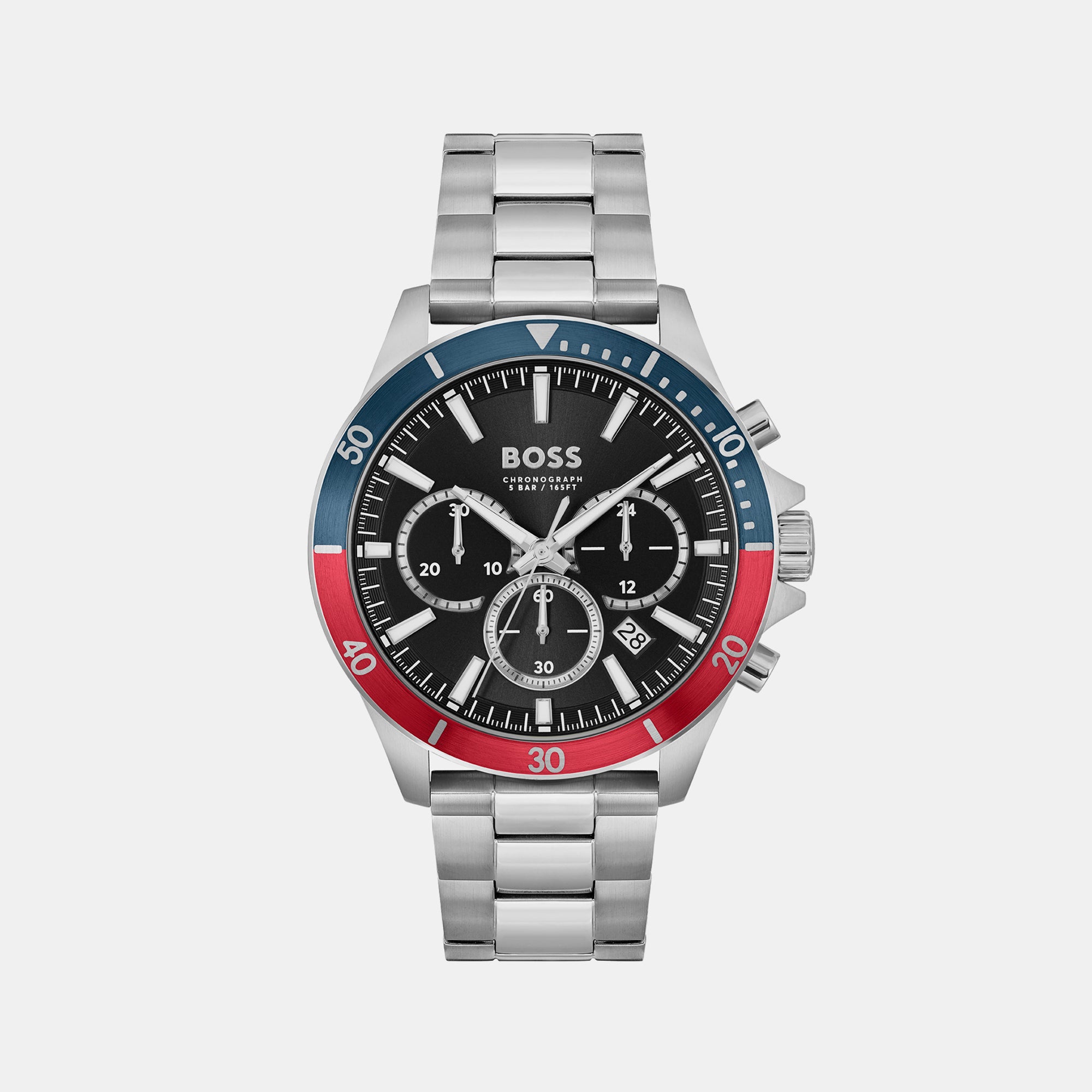Boss Round Black Chronograph watch