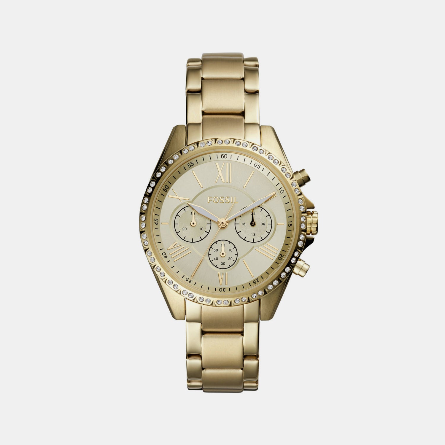 Female Gold Chronograph Stainless Steel Watch BQ3378