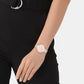 Minimalistic T-Bar Female Blush Chronograph Stainless Steel Watch 25200283