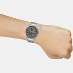 Edifice Men Quartz Brown Dial Chronograph Stainless Steel Watch ED572