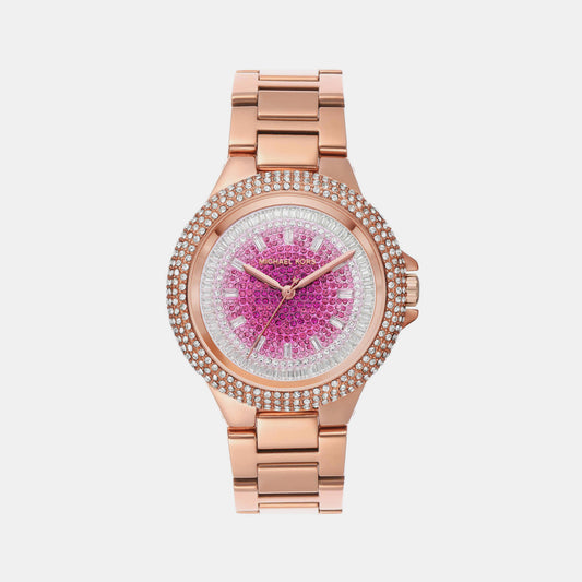 Female Pink Analog Stainless Steel Watch MK7340