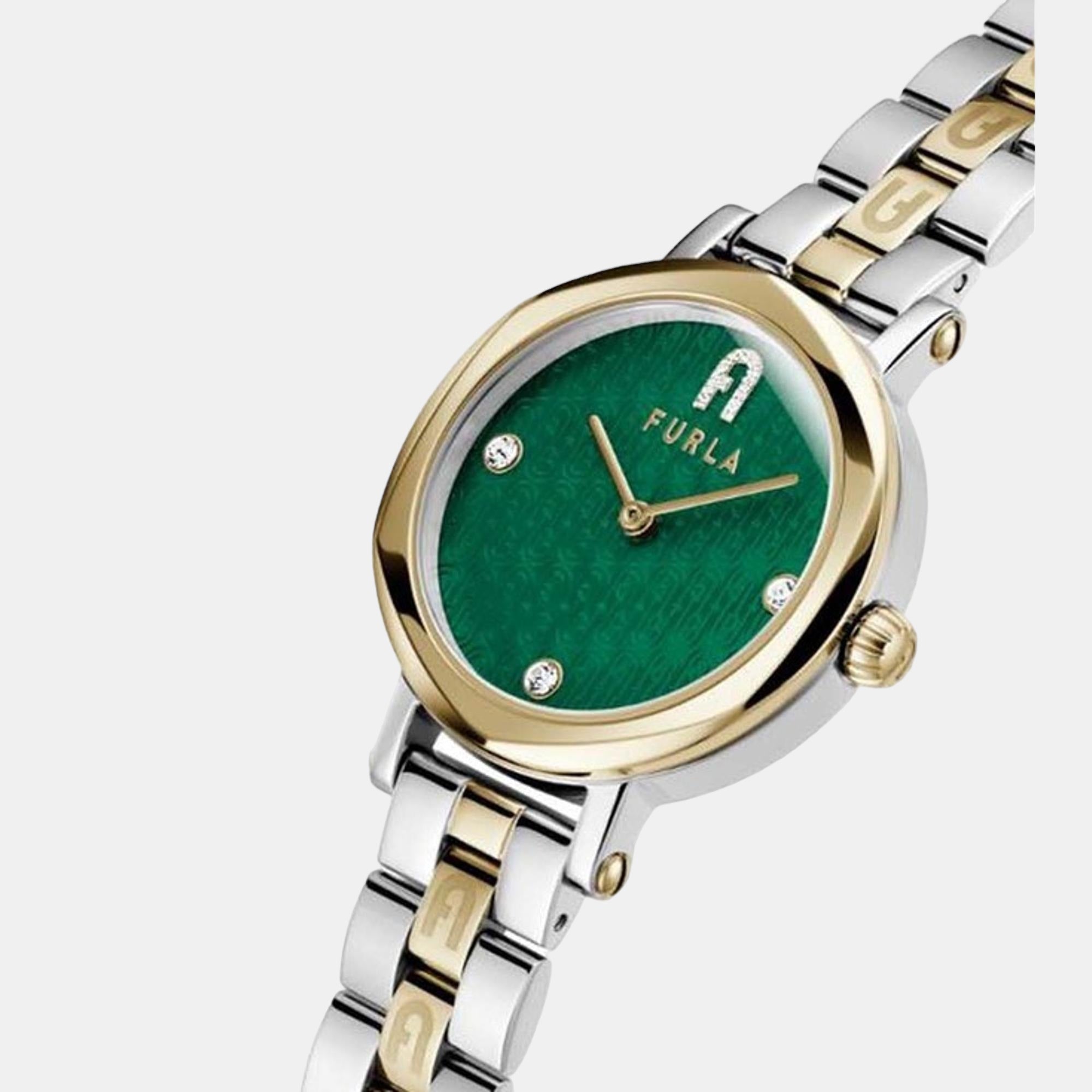 Women Quartz Green Dial Analog Stainless Steel Watch WW00033001L4