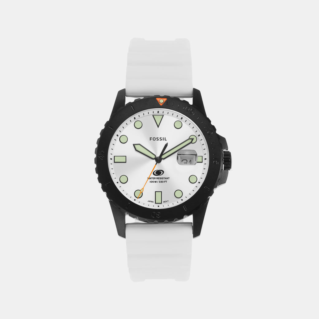 Fossil Round White Analog watch