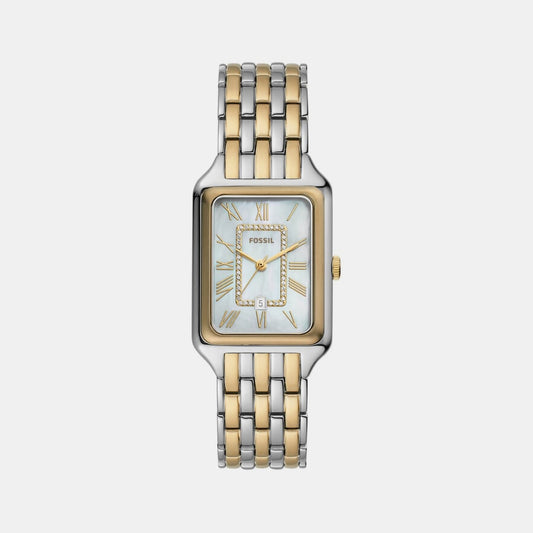 Female Mother Of Pearl Analog Stainless Steel Watch ES5305