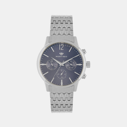 Male Blue Analog Stainless Steel Watch 1031M-M1105